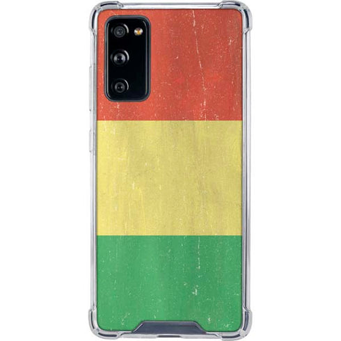 Bolivia Flag Distressed Galaxy S20 FE Clear Case